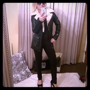 Guess leather bomber